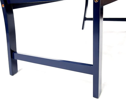 Christopher Knight Home Loja Outdoor Acacia Wood Bench, Pu Navy Blue