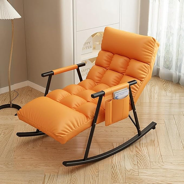 Modern Bedroom rocking chair with cushion, Comfortable living room Sofa Lounger, garden lounge chair with armrests - Photo 1