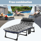 Slsy Folding Chaise Patio Lounge Chairs, Outdoor Reclining Patio Chairs - Photo 5