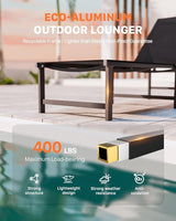 Chaise Lounge Chair Outdoor, Aluminum Patio Lounge Chairs - Photo 5