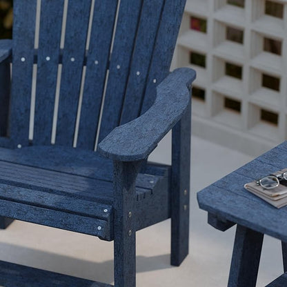 Wildridge Heritage Upright Adirondack Chair, Patriot Blue - Outdoor All-Weather Poly Furniture for Patio, Deck, Yard