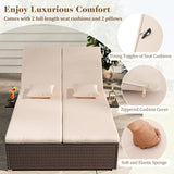 Tangkula Outdoor Rattan Daybed with 6-Level Adjustable Backrests - Photo 4