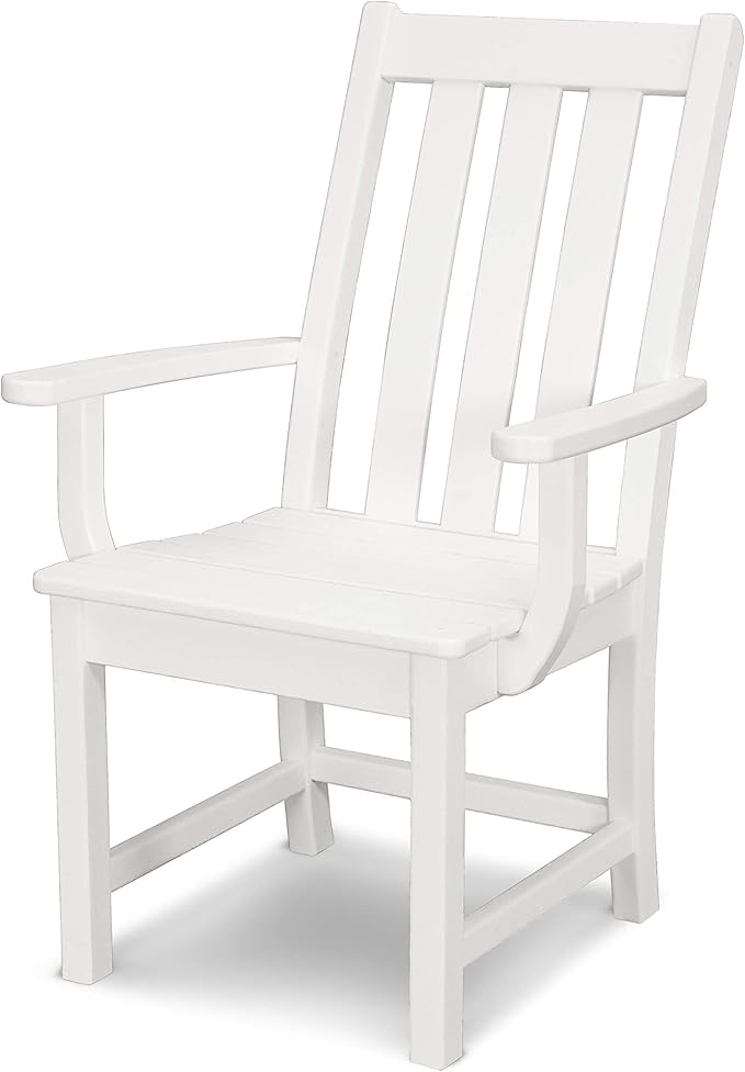 POLYWOOD Vineyard Dining Arm Chair (White)