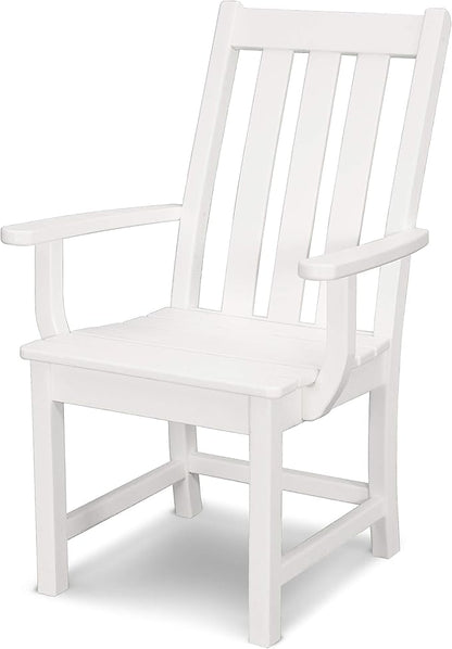 POLYWOOD Vineyard Dining Arm Chair (White)