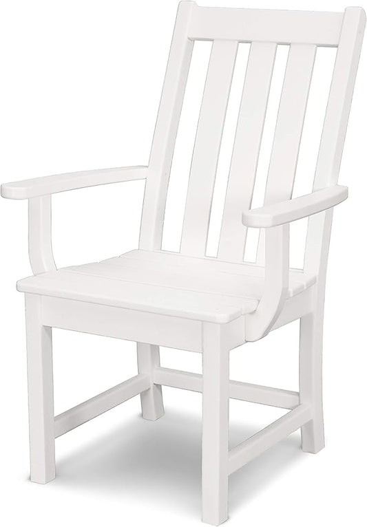 POLYWOOD Vineyard Dining Arm Chair (White)