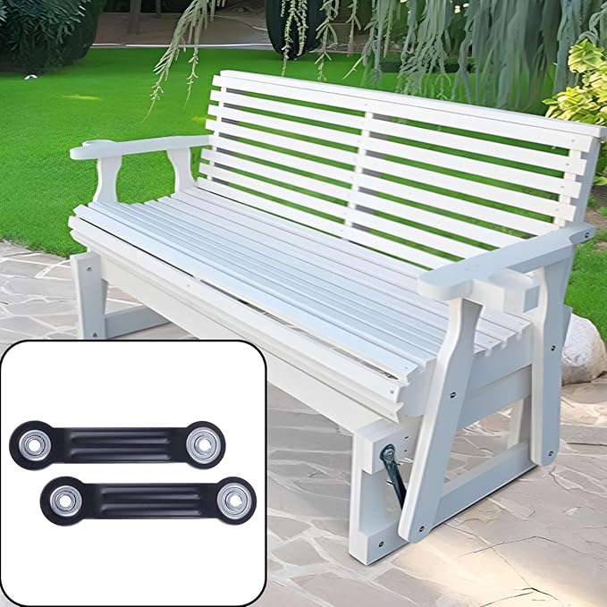 Glider Bearing Arm Bracket Replacement 6Pcs, 6.33 Inch Length & 4.88 Inch Hole Center, Hardware Rocker Parts for Patio Glider, Garden Bench, and Chair Repair