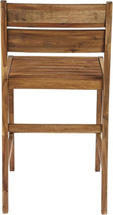 Teal Island Designs Nova Natural Acacia Wood Outdoor Bar Stools Set of 2 Brown 24" High Farmhouse Rustic Plank Seat - Photo 6