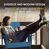 MXIMU Modern Adirondack Chair Weather Resistant with Cup Holder Oversized Fire Pit Chairs Adorondic Plastic Outdoor - Photo 4