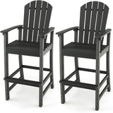 ORALNER Tall Adirondack Chairs, Set of 2 Outdoor High Back Balcony Chair - Photo 1
