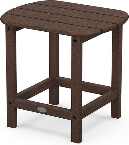Polywood Classic Adirondack Chair, Mahogany and South Beach 18" Side Table 2-Piece Outdoor Furniture Set