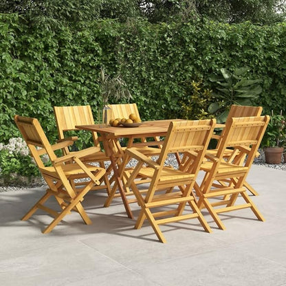 Folding Patio Chairs 6 pcs 21.7"x24"x35.4" Solid Wood Teak Outdoor Chairs Furniture Balcony Furniture Suitable for Gardens, Pools, patios.