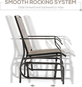 Outsunny 2 Piece Glider Set, Outdoor Swing Chairs, Patio Rocking Armchairs with Breathable Mesh Fabric - Photo 4