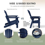WestinTrends Malibu Outdoor Patio HDPE Plastic Adirondack Dining Chair Navy Blue - Photo 7