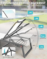 Aluminum Chaise Lounge Outdoor Set of 2 - Photo 4