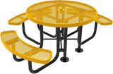COATEDOUTDOORFURNITURE Heavy-Duty Portable Outdoor Picnic Table with Umbrella Hole - Photo 1