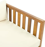 Christopher Knight Home Claremont Outdoor 3 Seater Acacia Wood Daybed with Fabric Water Resistant and Removable Cushions - Photo 6