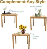 Sunnydaze 33.75" W Outdoor Dining Table for 4 - Rodanthe Acacia Wood Outdoor Table for Patio - Square - Natural Oil - Photo 5