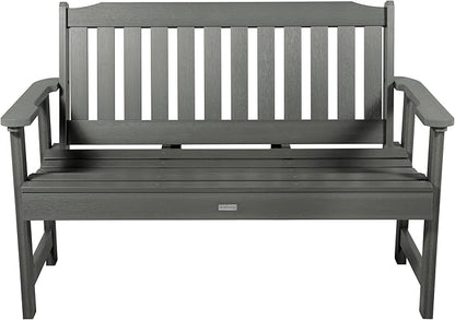 Highwood AD-BENW2-CGE Lehigh Garden Bench, 4 Feet, Coastal Teak