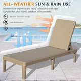 Domi Pool Lounge Chairs Set of 2, Outdoor Lounge Chairs with 6 Positions Backrest Adjustable - Photo 6