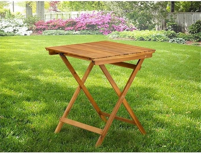 East West Furniture BSETQNA Patio Dining Table Outdoor - an Oval Acacia Wood Table, 26x26 Inch, Natural Oil
