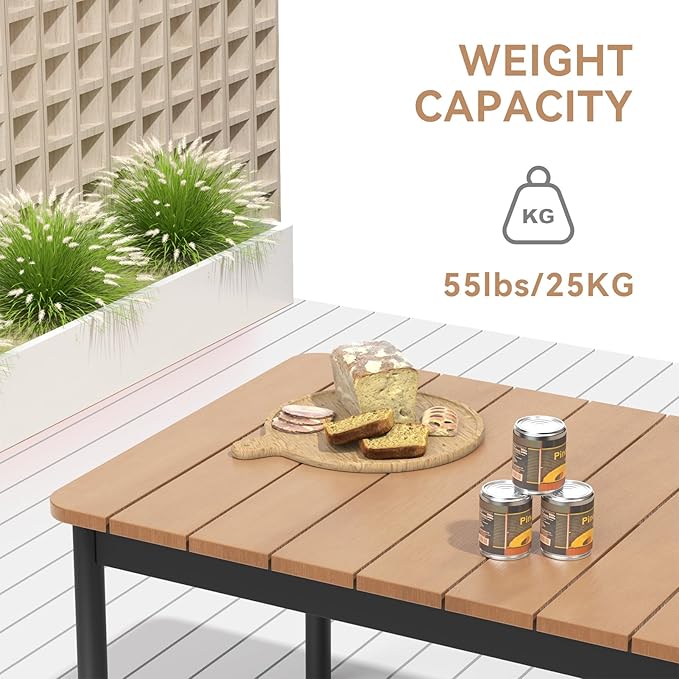 C-Hopetree Small Rectangle Polywood Outdoor Side Coffee Table for Outside Patio - Photo 4