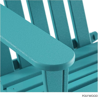 POLYWOOD AD5030AR Classic Folding Adirondack Chair, Height: 35.00" - Width: 29" - Depth: 35.00", Aruba