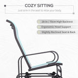 Outsunny Outdoor Glider Chair, Gliders for Outside Patio with Smooth Gliding Mechanism and Lightweight Construction for - Photo 5