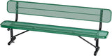 8FT/96INCH Heavy Duty Metal Park Bench for Outside, Outdoor Garden Benches with Backrest & Portable Frame - Photo 1