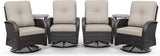 Joyside Wicker Patio Furniture Set, 6 Piece Outdoor Furniture Set with Thickened Cushions, High Back, Deep Seating - Photo 9