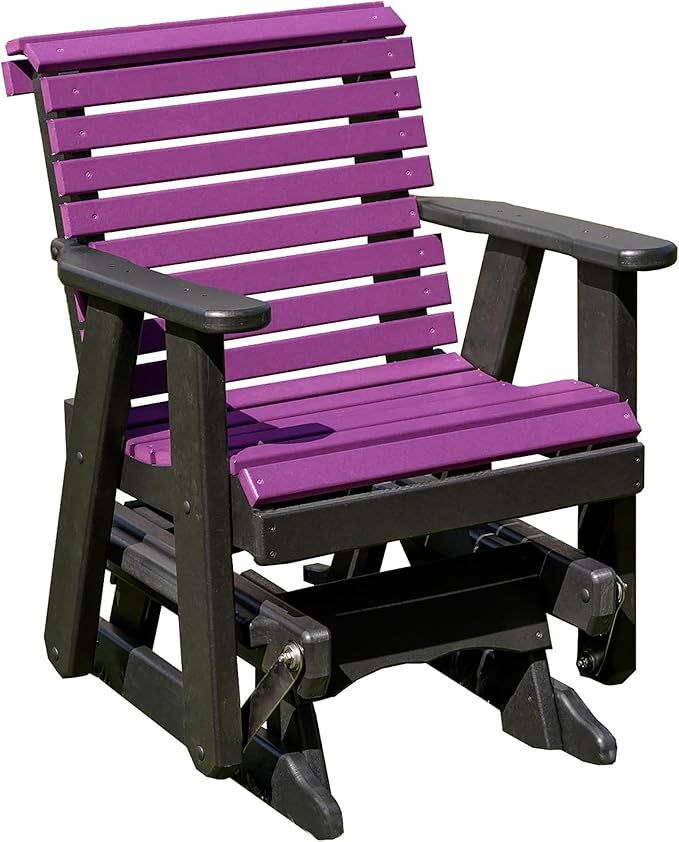 Amish Craftsmanship Made in USA 2FT Heavy Duty Poly Lumber Wood Porch Patio Glider HDPE with No Wood fibers Lancaster - Photo 1