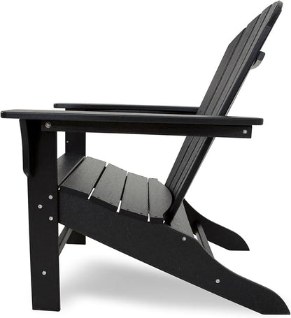 Trex Outdoor Furniture Yacht Club Shellback Adirondack Chair in Charcoal Black