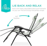 Best Choice Products Set of 2 Adjustable Steel Mesh Zero Gravity Lounge Chair Recliners w/Pillows and Cup Holder Trays - Photo 3