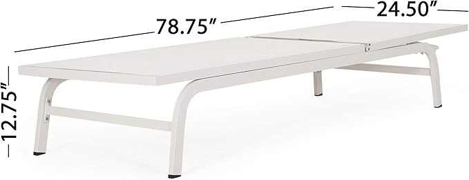 Outdoor Chaise Lounge (Set of 2) (White)