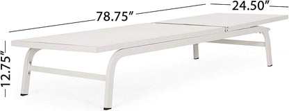 Outdoor Chaise Lounge (Set of 2) (White)