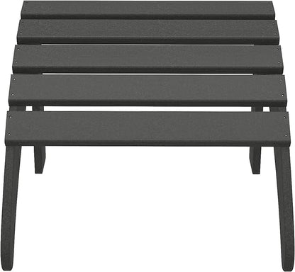 WestinTrends Outdoor Patio Adirondack Ottoman Foot Rest, All Weather Poly Lumber Foot Stool for Adirondack Chair, Widely Used for Outside Porch Pool Lawn Backyard, Gray