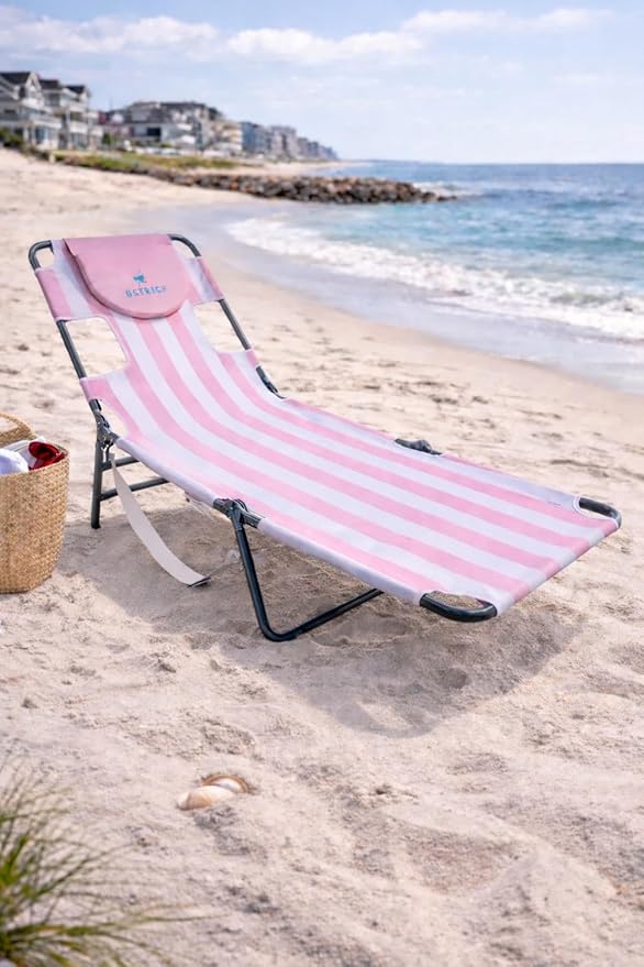 Ostrich Original Chaise Lounge - ICY Pink & White Stripe (ICY Pink & White Stripe)