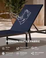 Aluminum Chaise Foldable Patio Lounge Chair Outdoor - Photo 7