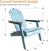 PayLessHere Adirondack Chairs, Weather Resistant Patio Chairs with Pinewood Wooden Textured for Patio Lawn Garden - Photo 3