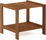 Furinno FG19840T Tioman Hardwood Mississippi Side Table, Natural - Photo 1