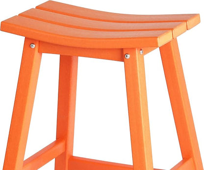 WestinTrends Malibu Malibu 29 Inch High Backless Seat Bar Stools (Set of 3), Orange