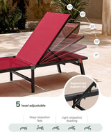 Aluminum Chaise Foldable Patio Lounge Chair Outdoor - Photo 4