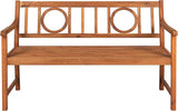 JONATHAN Y BNH104A Apollo 51.2" 3-Seat Circle-Back 600-Lbs Support Acacia Wood Outdoor Garden Patio Bench for Garden - Photo 7