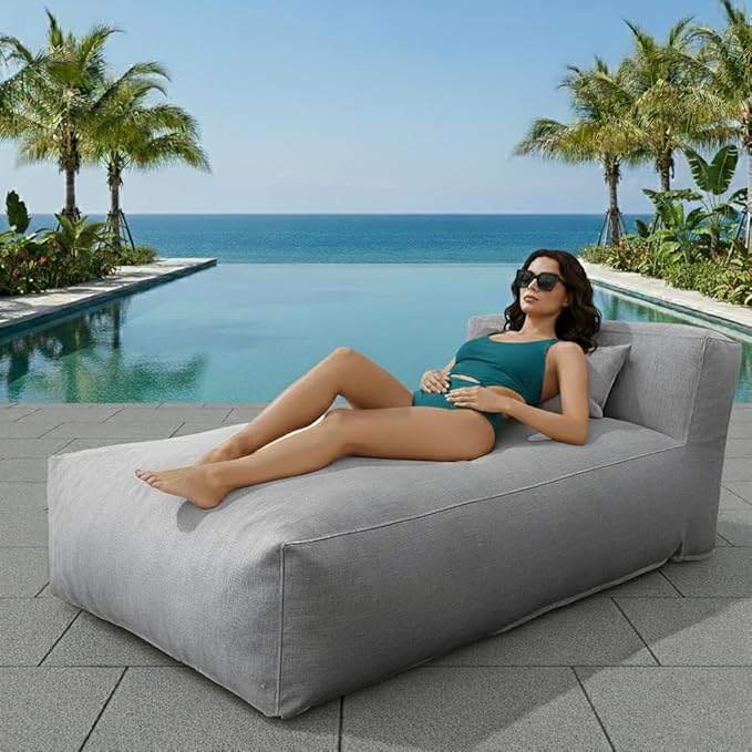 Outdoor Bean Bag Lounger Chair - Photo 1