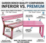 3.3 3.9 4.9 5.9ft Outside Garden Bench, 2 Person Outdoor Metal Patio Backless Bench - Photo 8