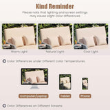 LDAILY Moccha Outdoor Daybed, Wicker Loveseat Sofa Set with 4-Postion Adjustable Backrest, Storage Ottoman, Cushions - Photo 7
