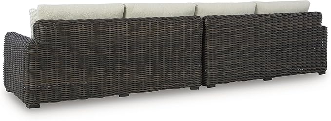 Signature Design by Ashley Kimora Right-Arm Facing Contemporary 4-Piece Outdoor Sectional with Cushion and 6 Throw - Photo 10