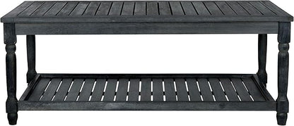 Safavieh Outdoor Collection Oakley Dark Slate Grey Coffee Table