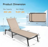 ONBRILL Aluminum Chaise Lounge Chair Outdoor - Photo 2