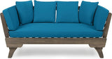 Christopher Knight Home Gary Patio Convertible Couch, Wooden Outdoor Daybed - Photo 5