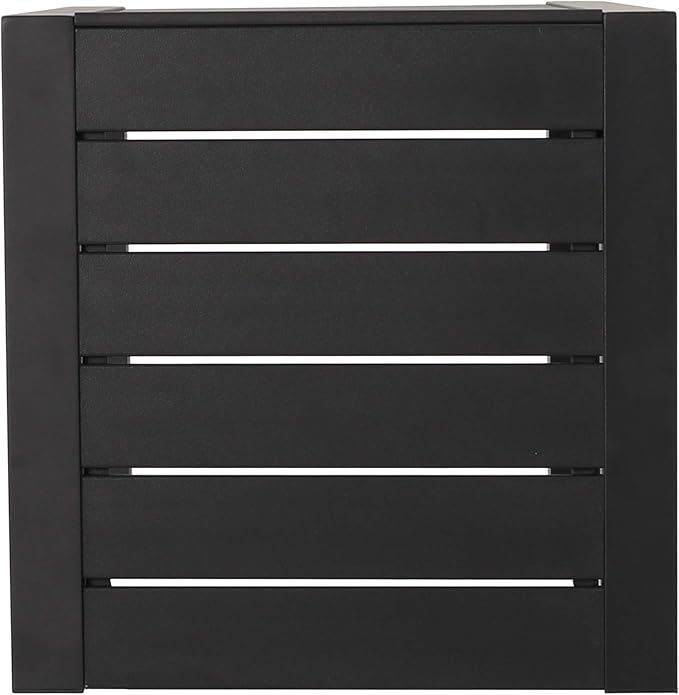 Christopher Knight Home Jesse Coral Outdoor Modern Aluminum C-Shaped End Table, Matte Black - Photo 10